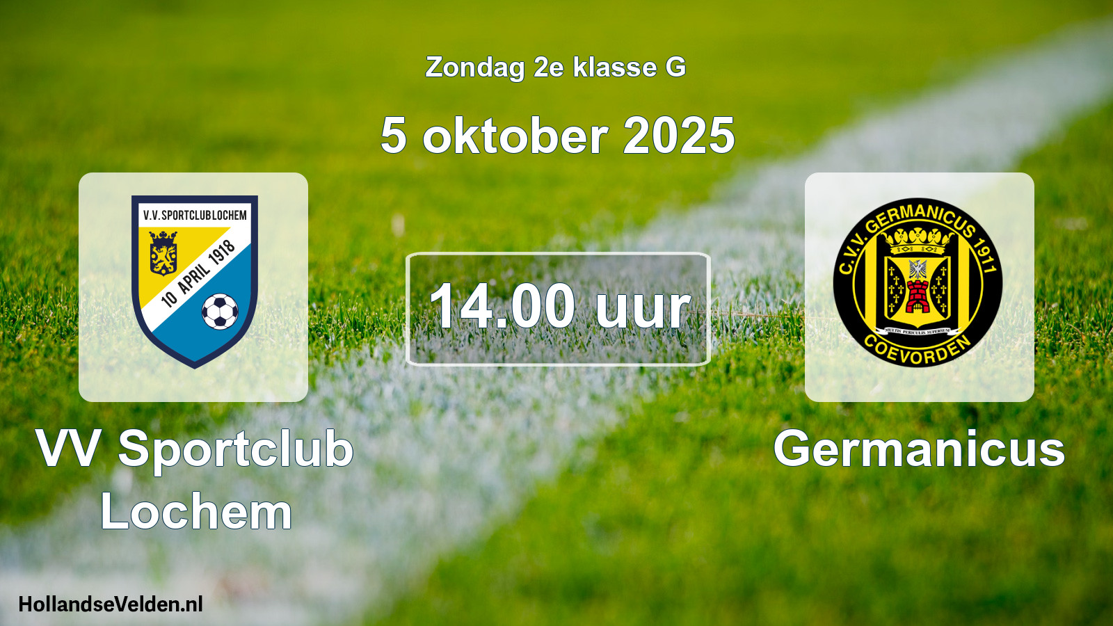 Scheduled Match: VV Sportclub Lochem - Germanicus (5 October 2025)