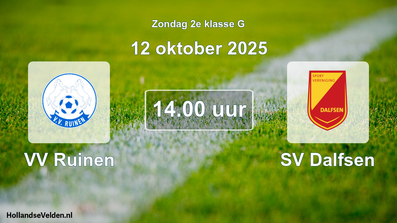 Scheduled Match: VV Ruinen - SV Dalfsen (12 October 2025)