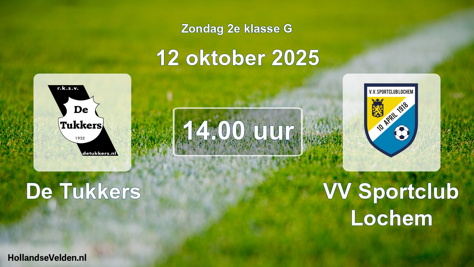 Scheduled Match: De Tukkers - VV Sportclub Lochem (12 October 2025)