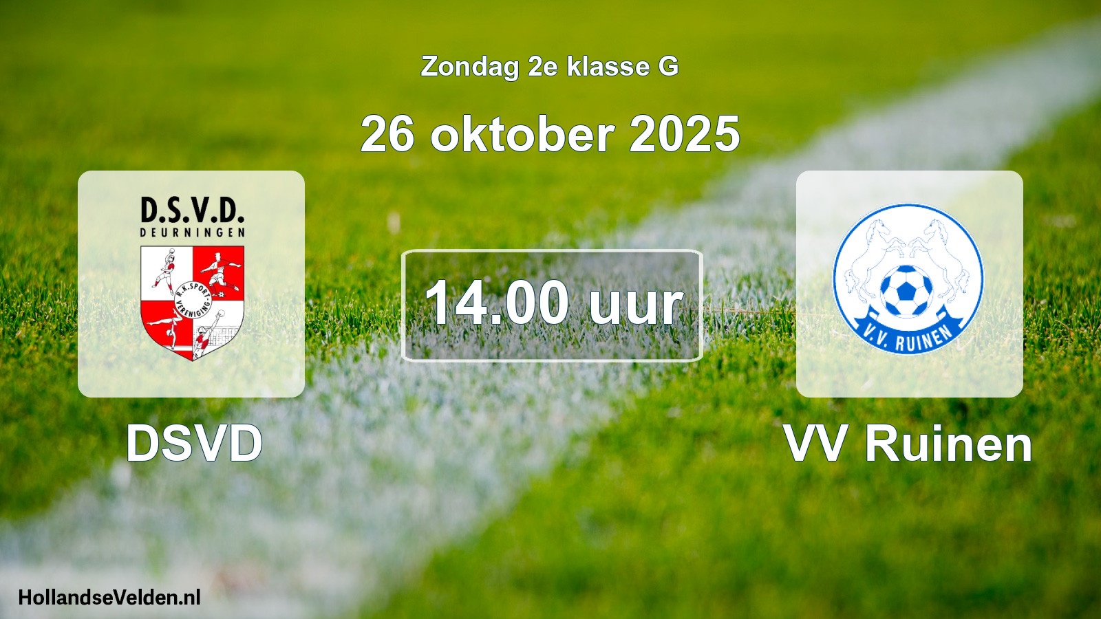 Scheduled Match: DSVD - VV Ruinen (26 October 2025)