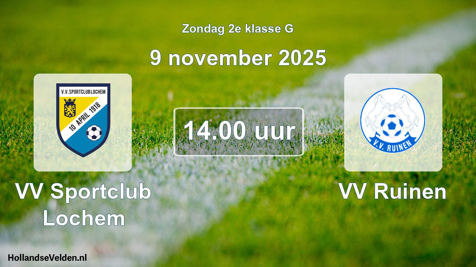 Scheduled Match: VV Sportclub Lochem - VV Ruinen (9 November 2025)