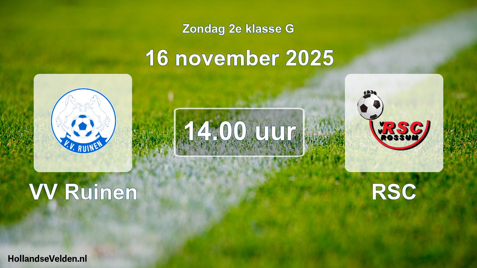 Scheduled Match: VV Ruinen - RSC (16 November 2025)