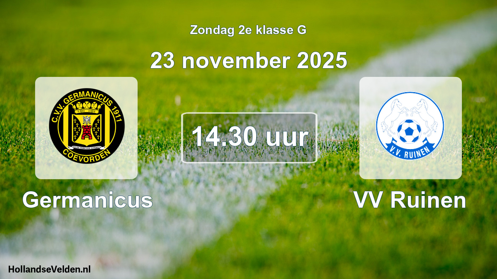 Scheduled Match: Germanicus - VV Ruinen (23 November 2025)