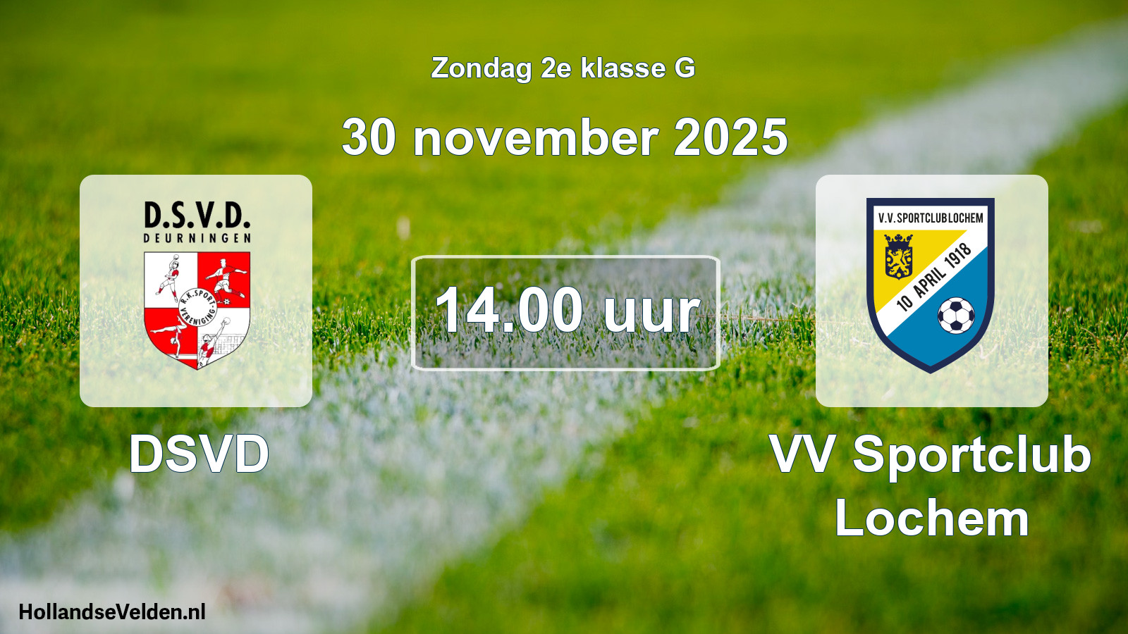 Scheduled Match: DSVD - VV Sportclub Lochem (30 November 2025)