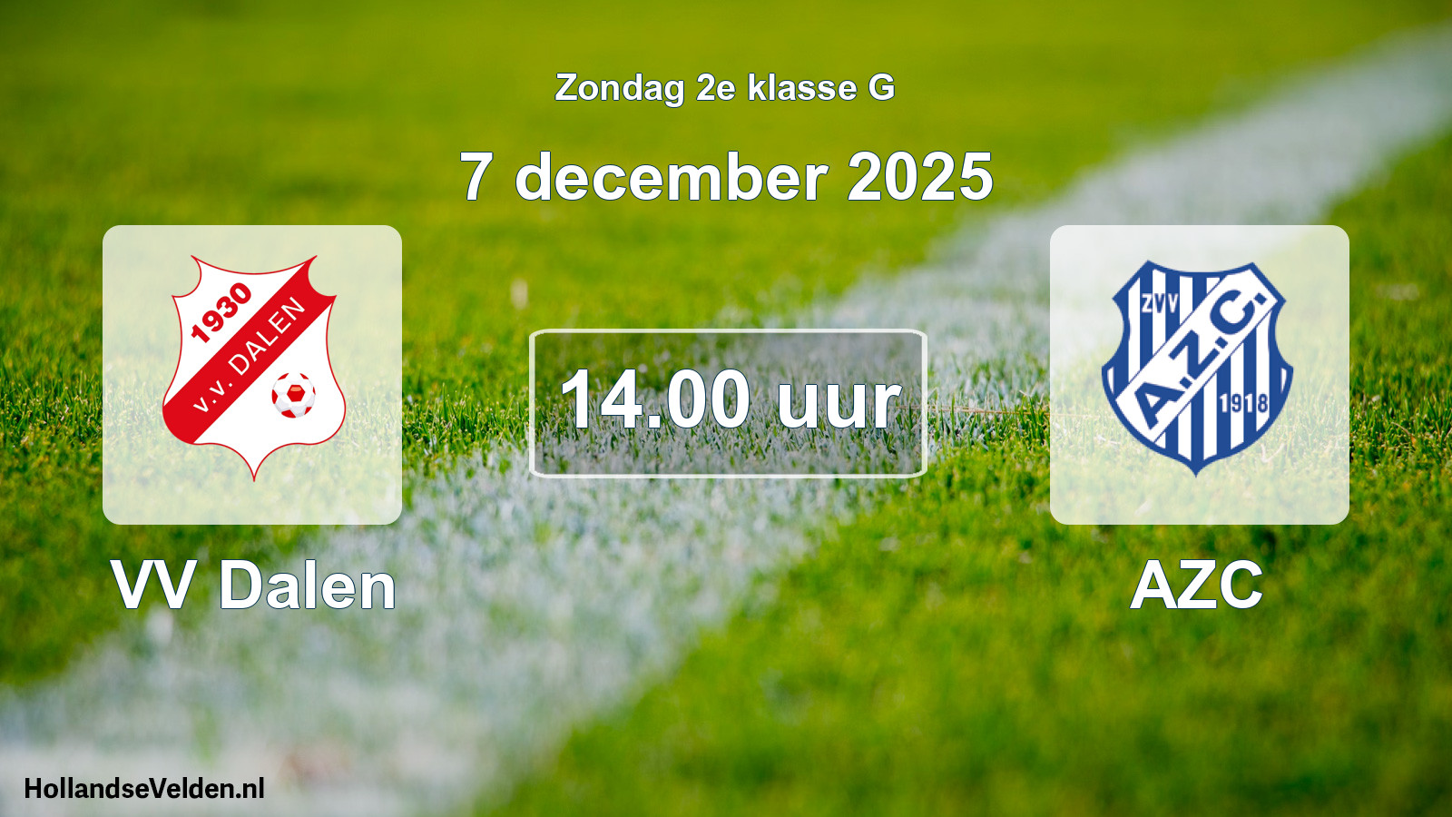 Scheduled Match: VV Dalen - AZC (7 December 2025)