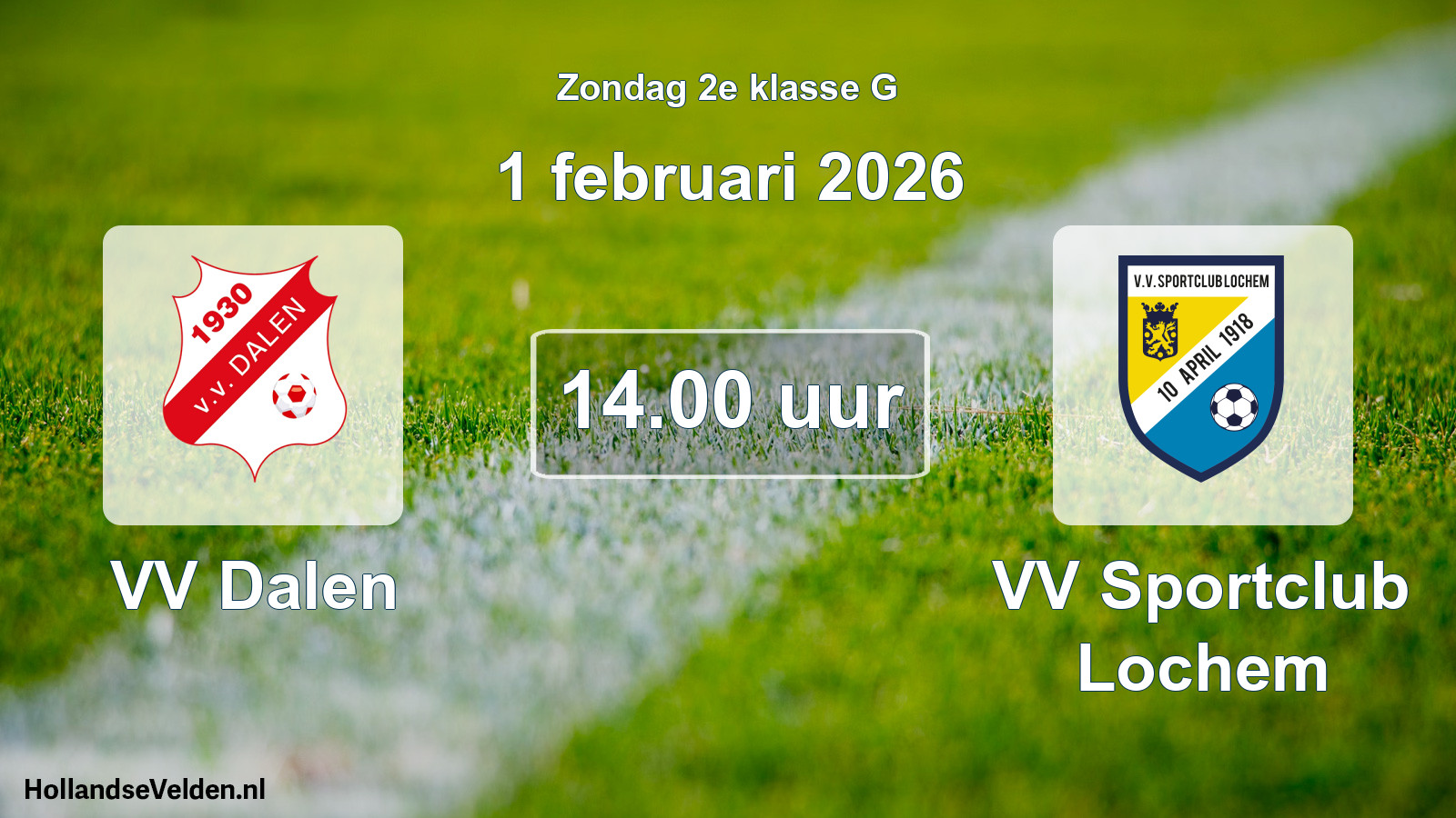 Scheduled Match: VV Dalen - VV Sportclub Lochem (1 February 2026)