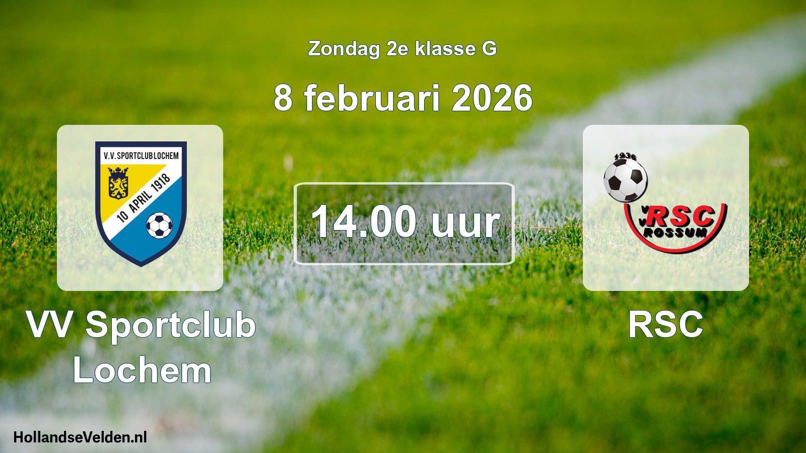 Scheduled Match: VV Sportclub Lochem - RSC (8 February 2026)