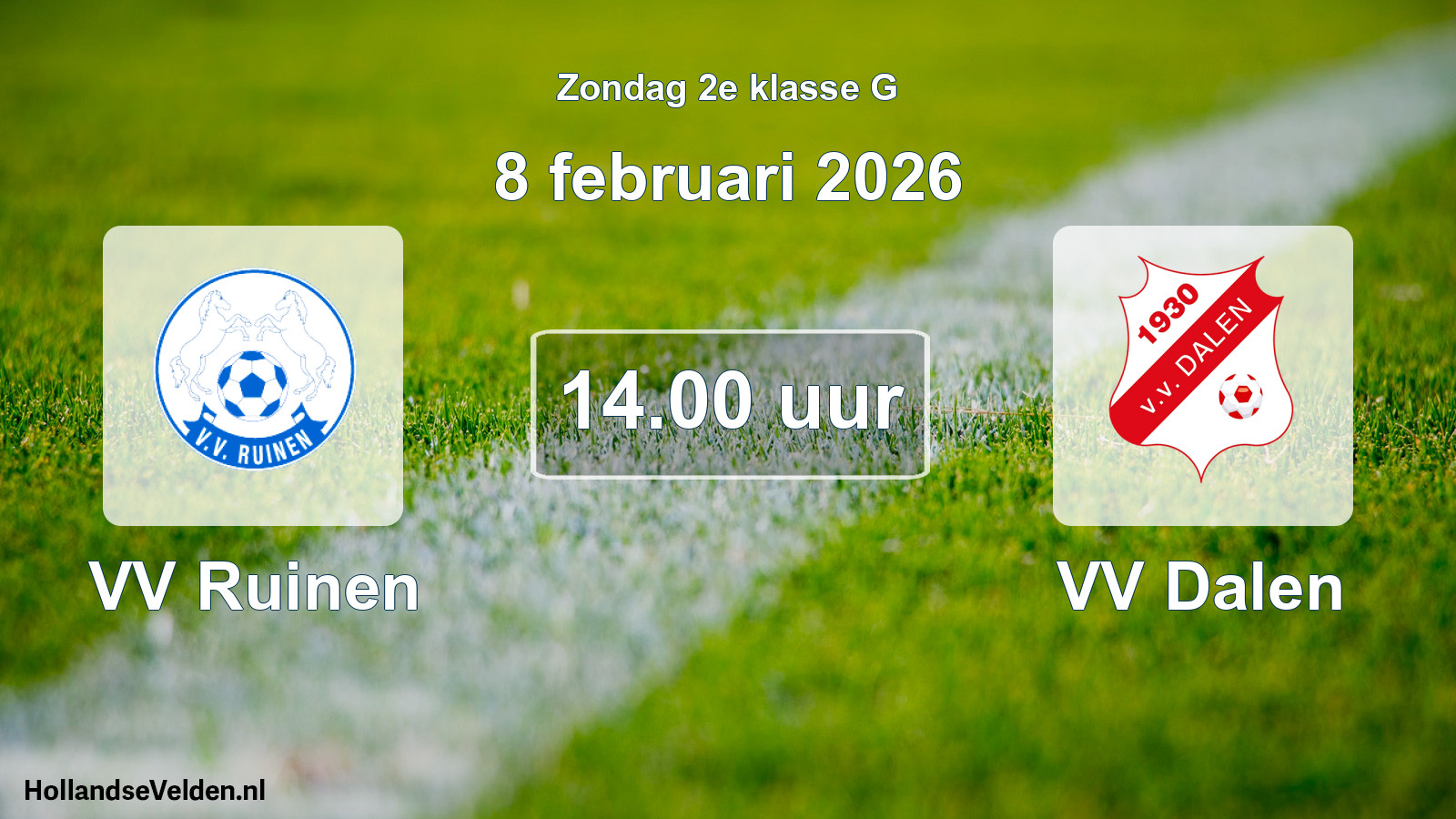 Scheduled Match: VV Ruinen - VV Dalen (8 February 2026)