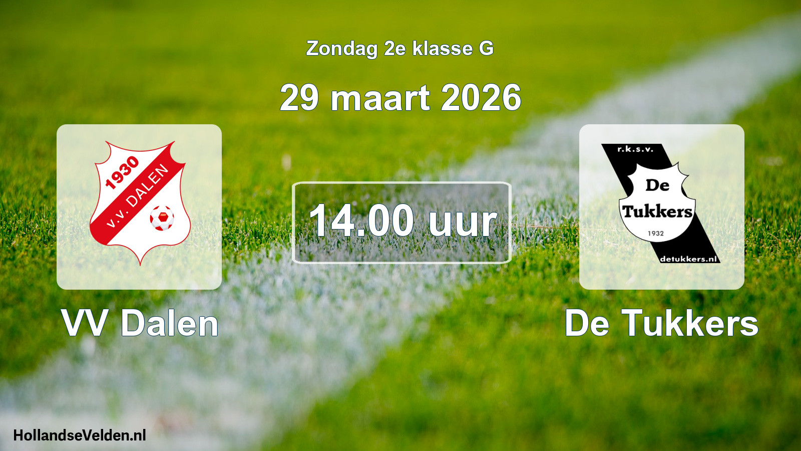 Scheduled Match: VV Dalen - De Tukkers (29 March 2026)