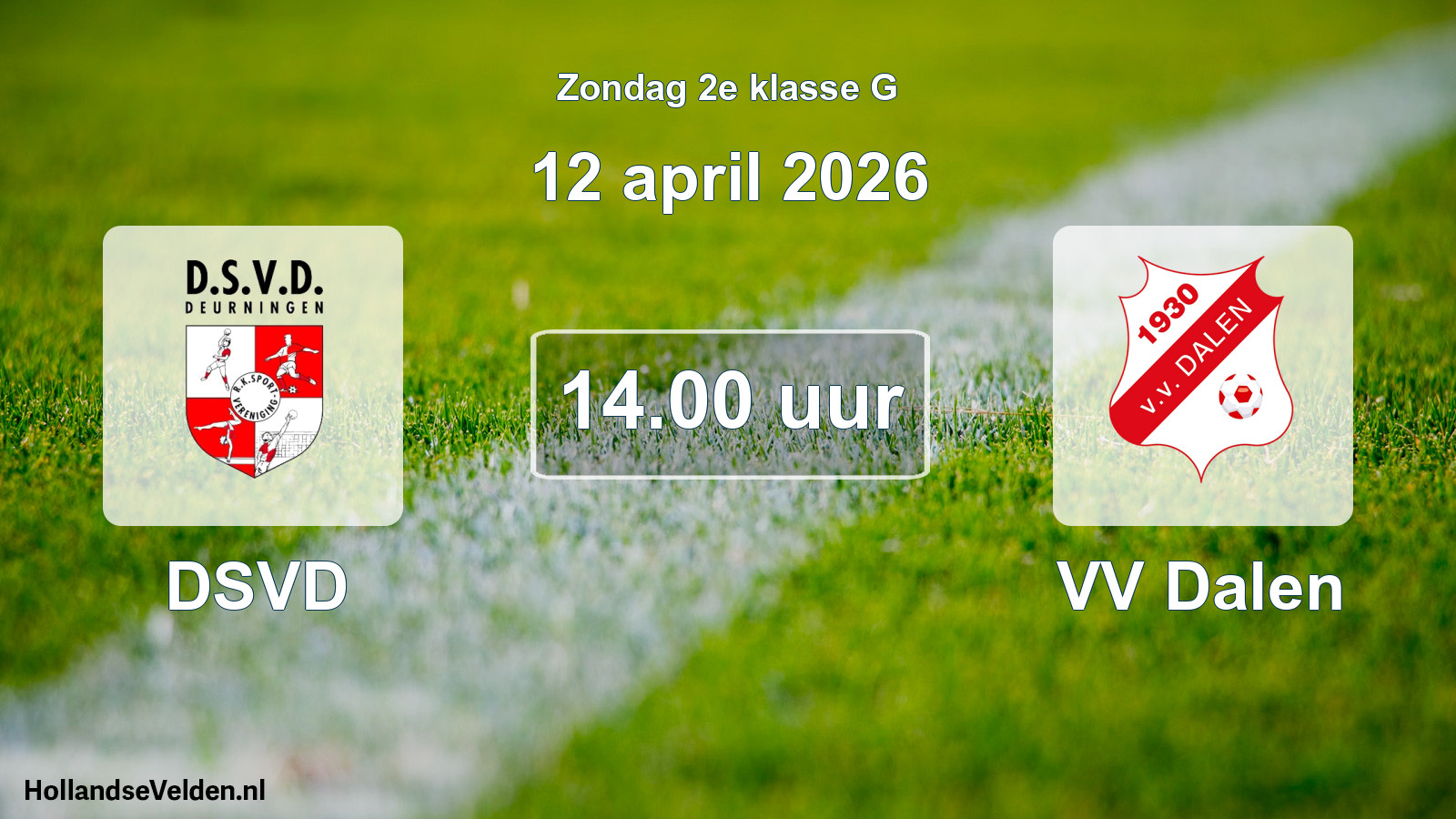 Geplande wedstrijd: DSVD - VV Dalen (12 april 2026)