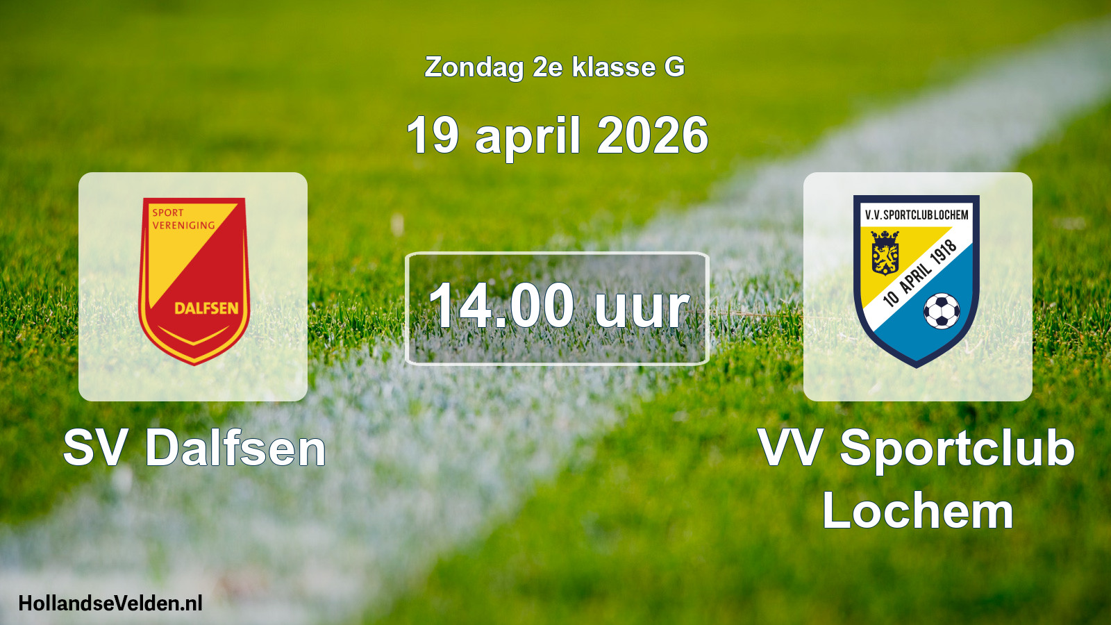 Scheduled Match: SV Dalfsen - VV Sportclub Lochem (19 April 2026)