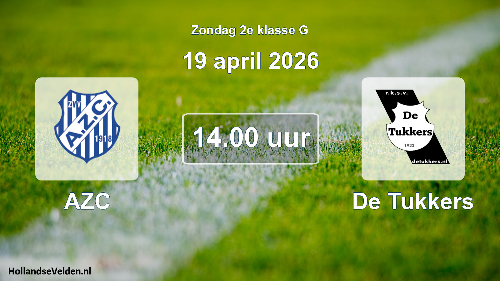 Scheduled Match: AZC - De Tukkers (19 April 2026)