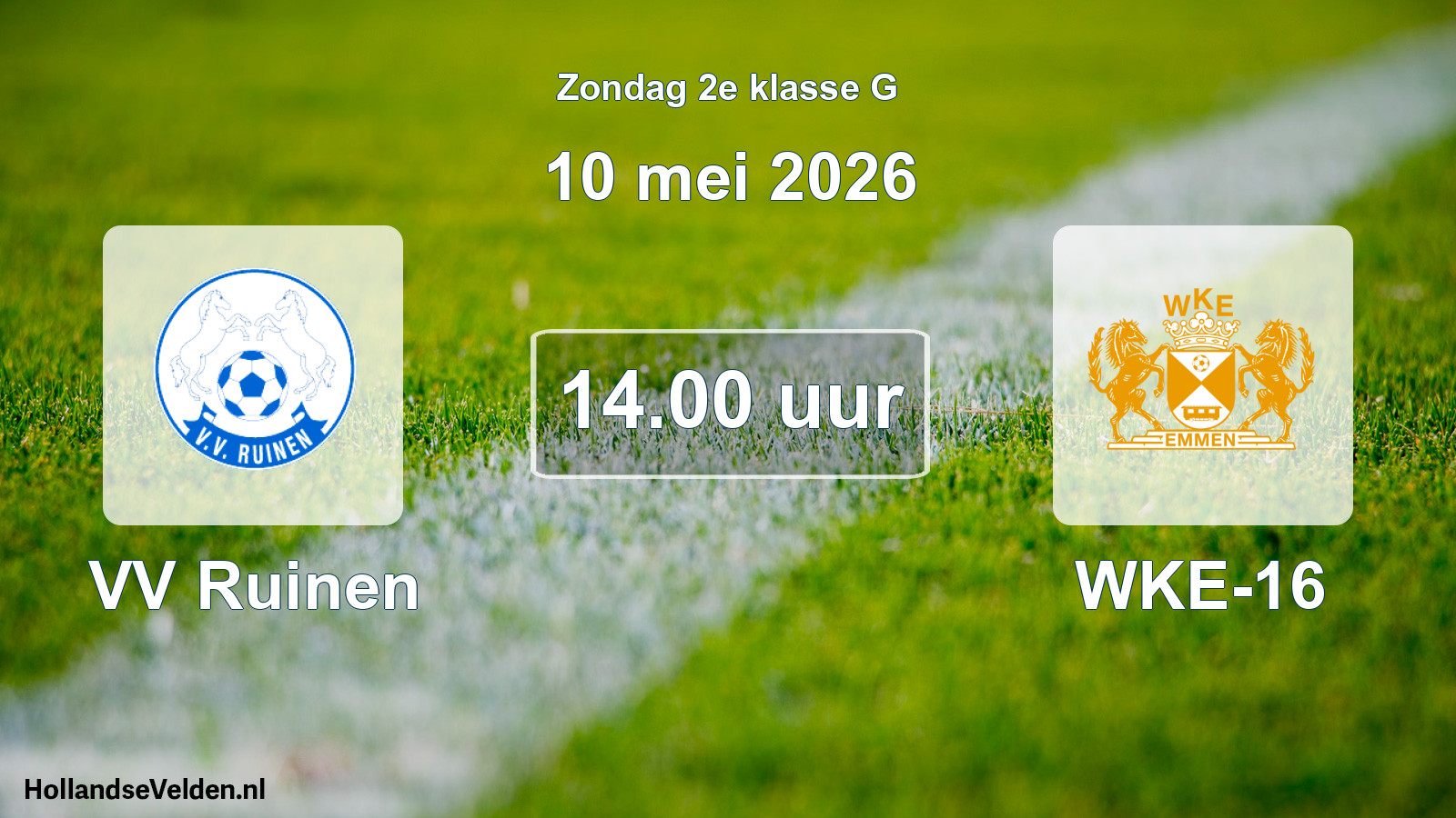 Scheduled Match: VV Ruinen - WKE-16 (10 May 2026)