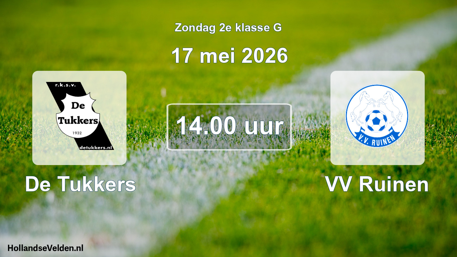 Scheduled Match: De Tukkers - VV Ruinen (17 May 2026)