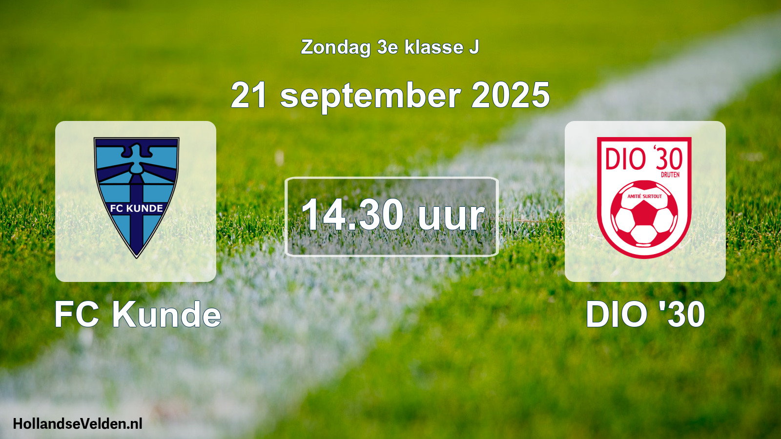 Scheduled Match: FC Kunde - DIO '30 (21 September 2025)