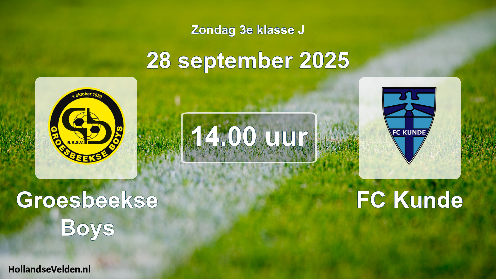 Scheduled Match: Groesbeekse Boys - FC Kunde (28 September 2025)
