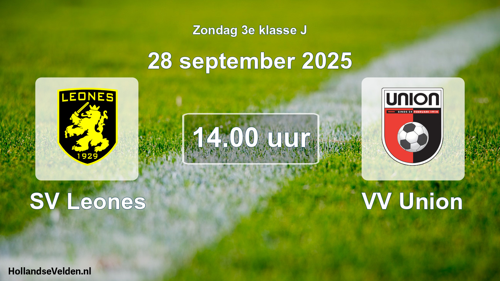 Scheduled Match: SV Leones - VV Union (28 September 2025)