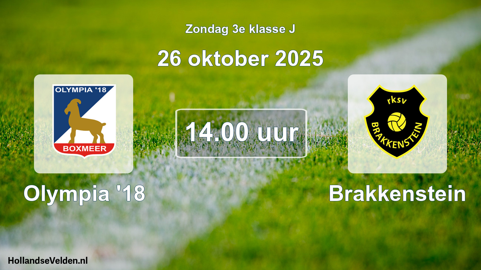 Scheduled Match: Olympia '18 - Brakkenstein (26 October 2025)