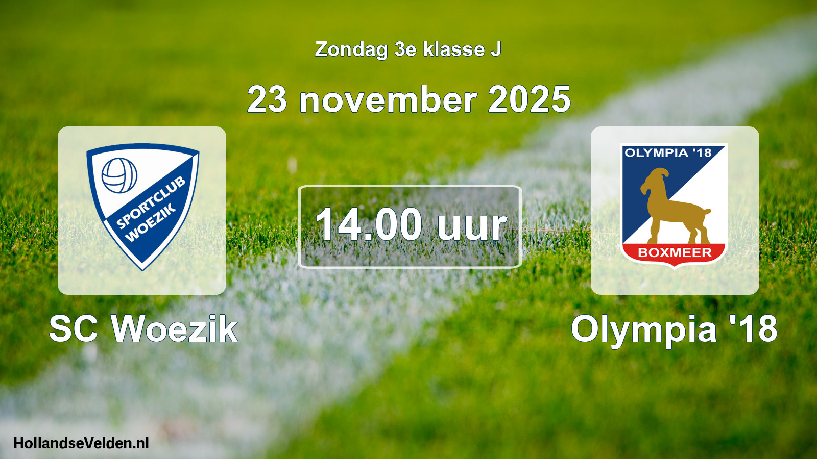 Scheduled Match: SC Woezik - Olympia '18 (23 November 2025)
