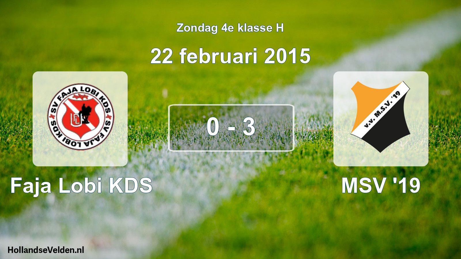 Total number of matches played: Faja Lobi KDS - MSV '19 0 - 3 (22 February 2015)