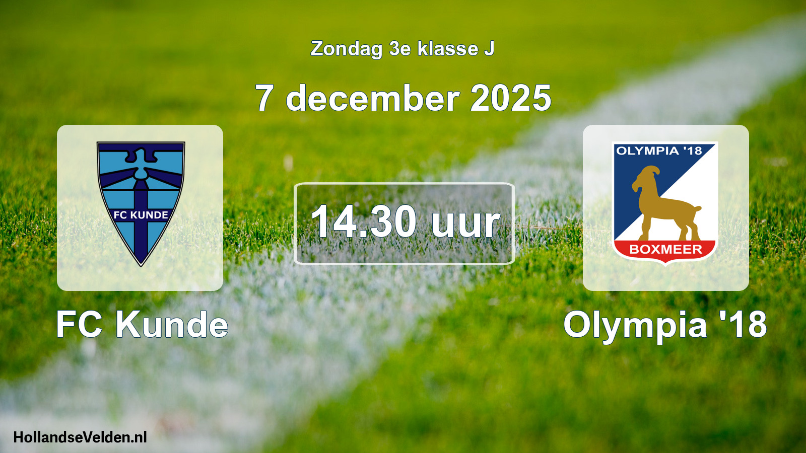 Scheduled Match: FC Kunde - Olympia '18 (7 December 2025)