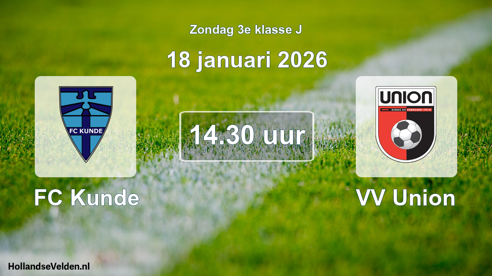 Scheduled Match: FC Kunde - VV Union (18 January 2026)