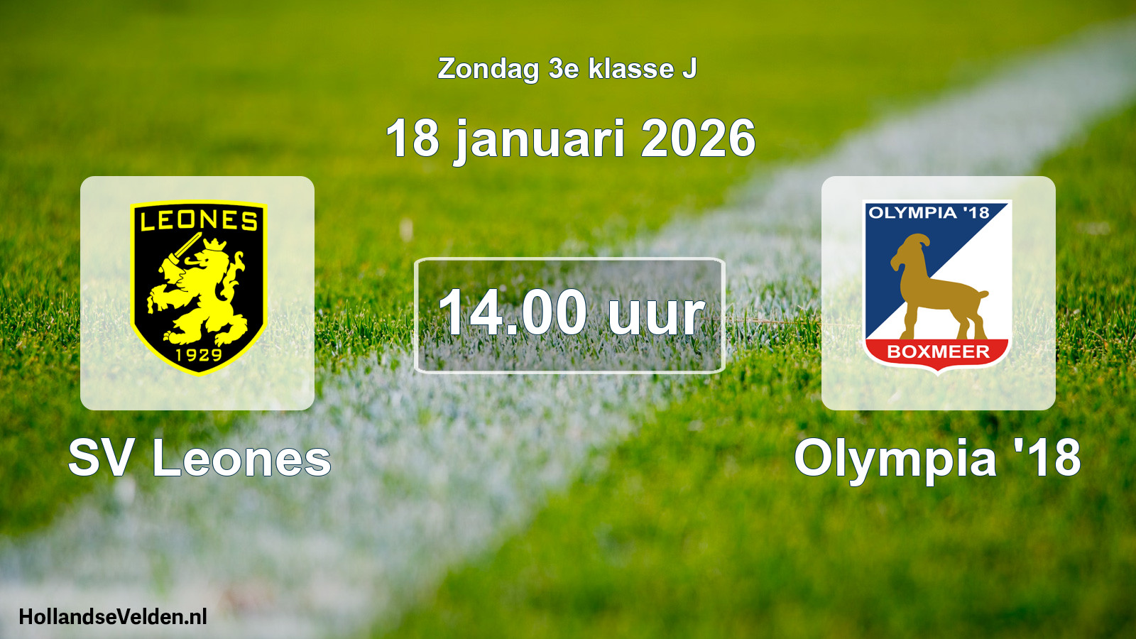 Scheduled Match: SV Leones - Olympia '18 (18 January 2026)
