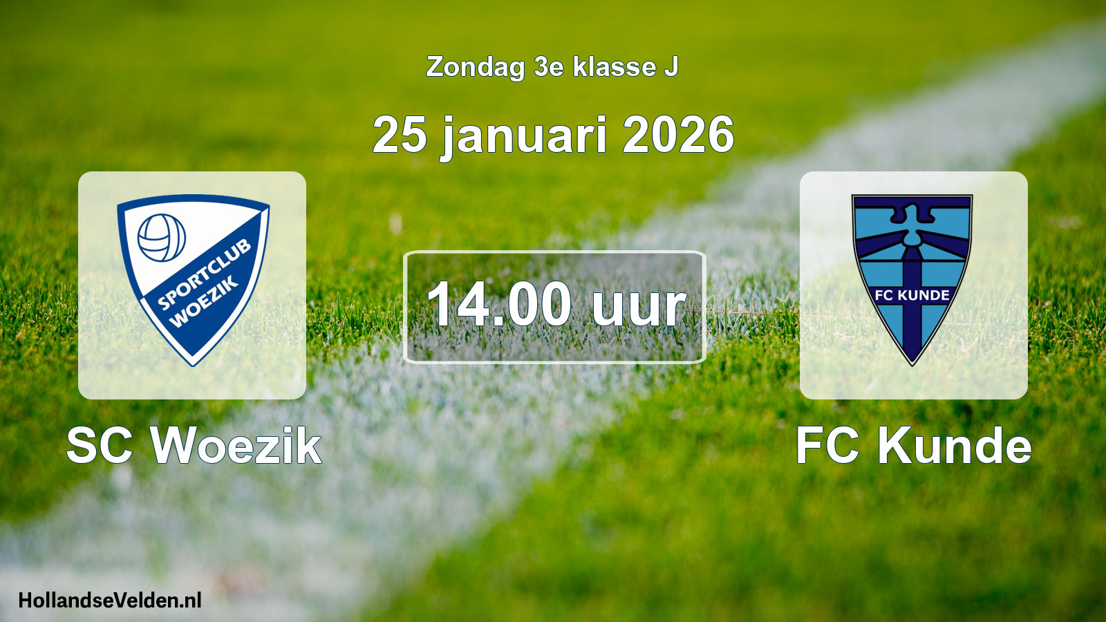 Scheduled Match: SC Woezik - FC Kunde (25 January 2026)
