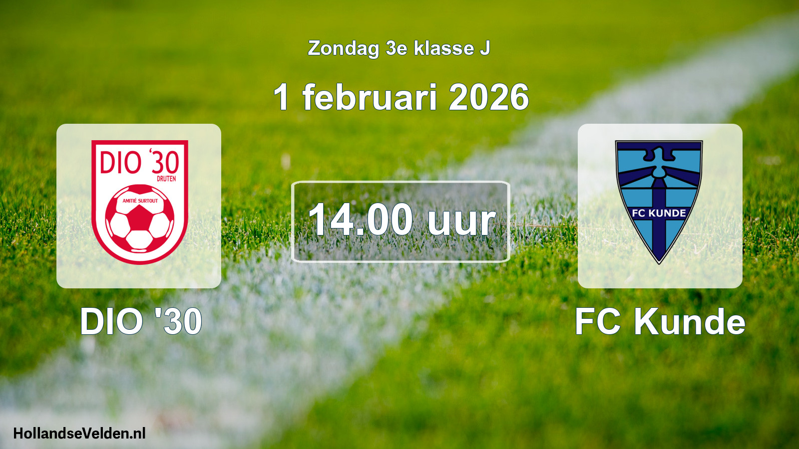 Scheduled Match: DIO '30 - FC Kunde (1 February 2026)