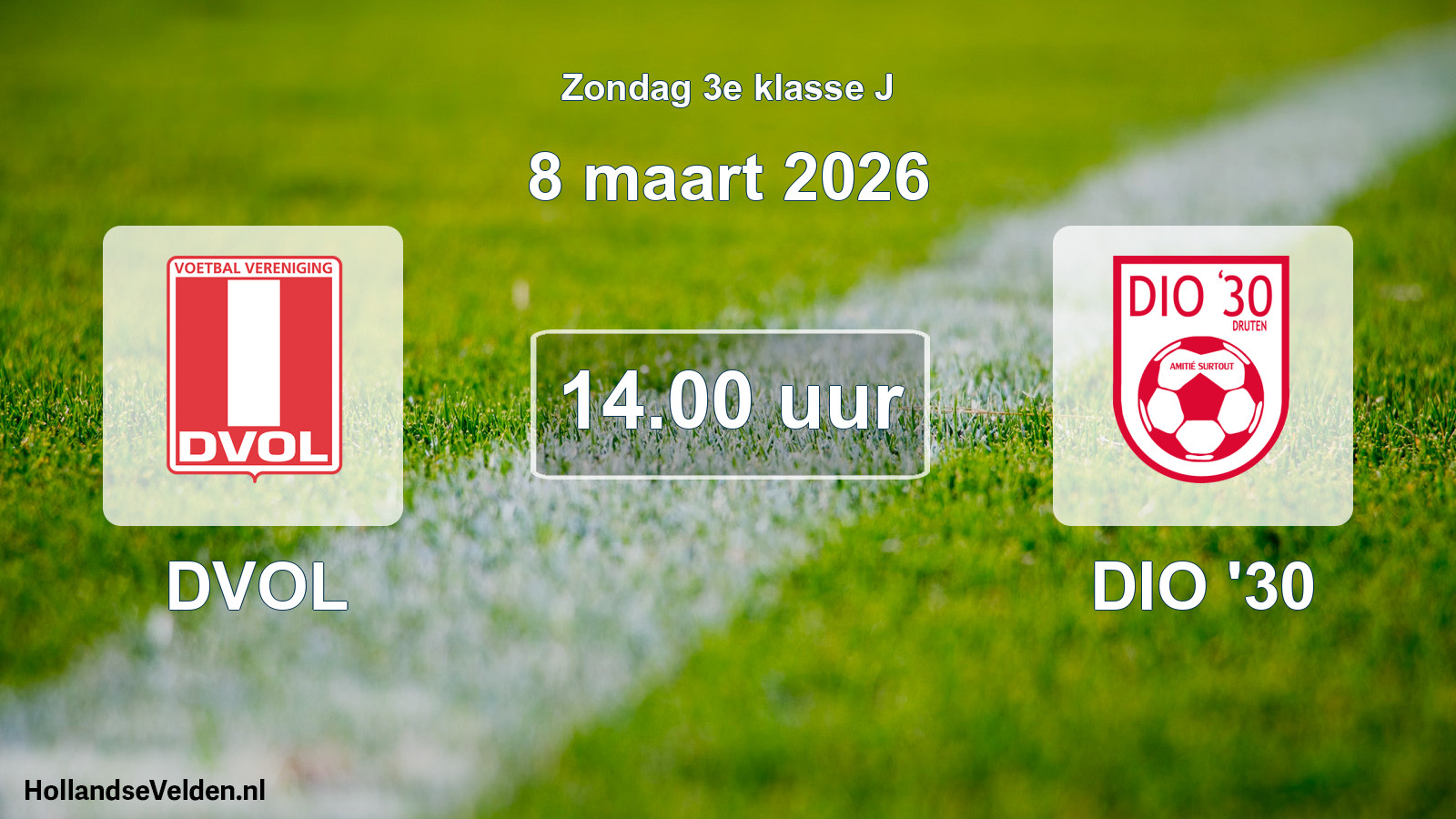 Geplande wedstrijd: DVOL - DIO '30 (8 maart 2026)