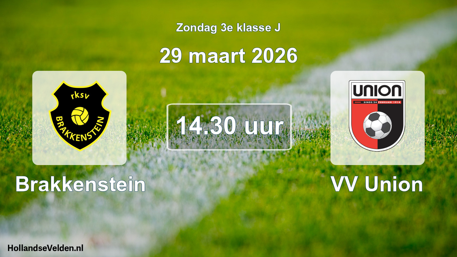 Scheduled Match: Brakkenstein - VV Union (29 March 2026)