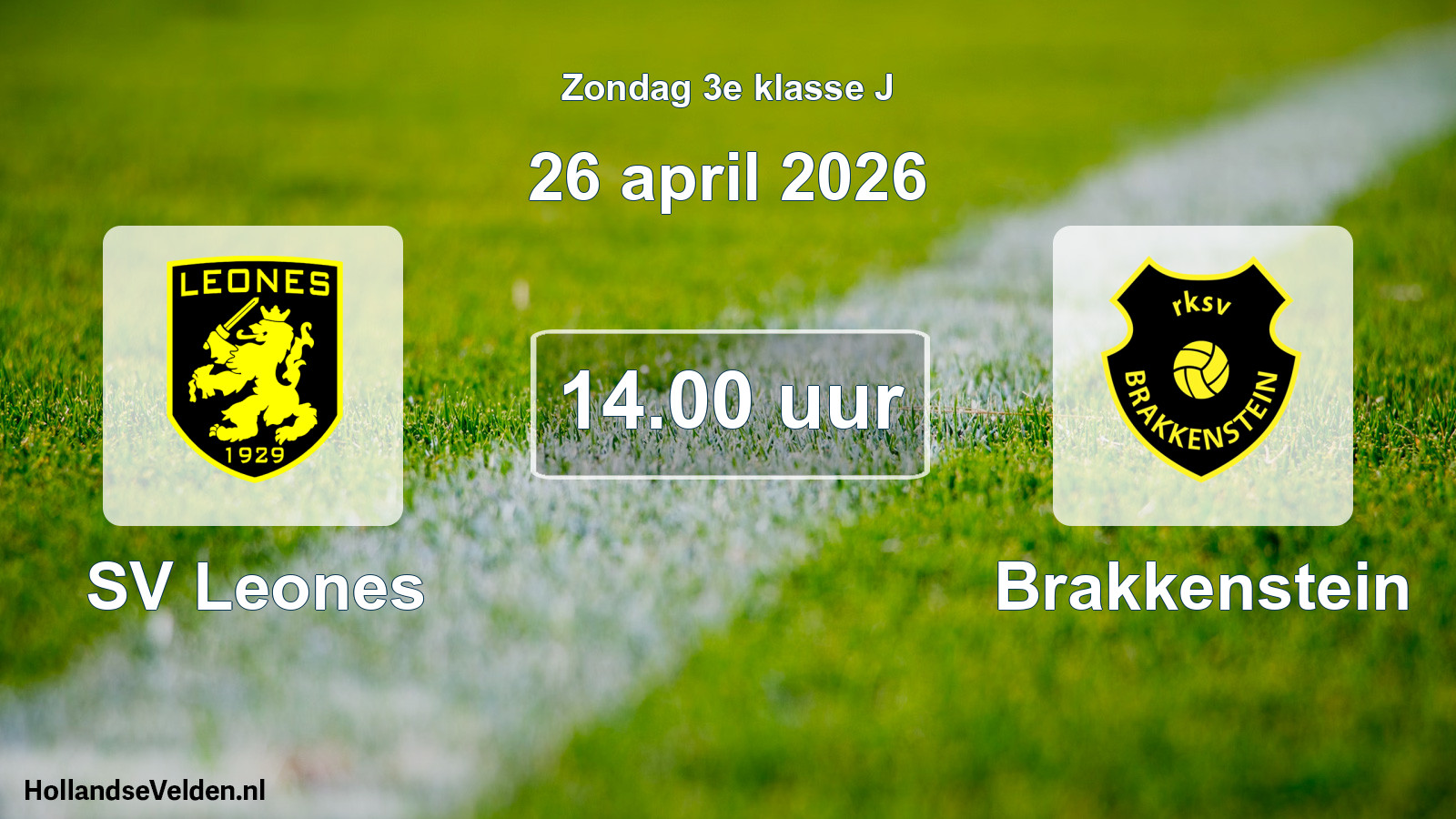Scheduled Match: SV Leones - Brakkenstein (26 April 2026)