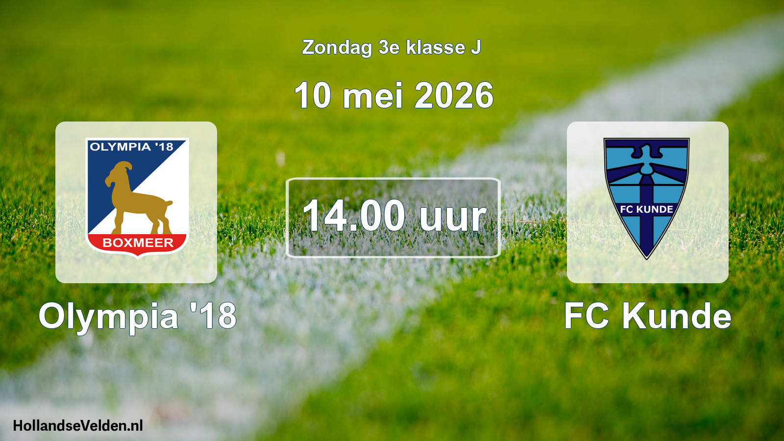 Scheduled Match: Olympia '18 - FC Kunde (10 May 2026)