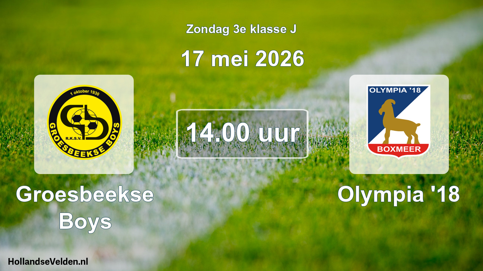 Scheduled Match: Groesbeekse Boys - Olympia '18 (17 May 2026)