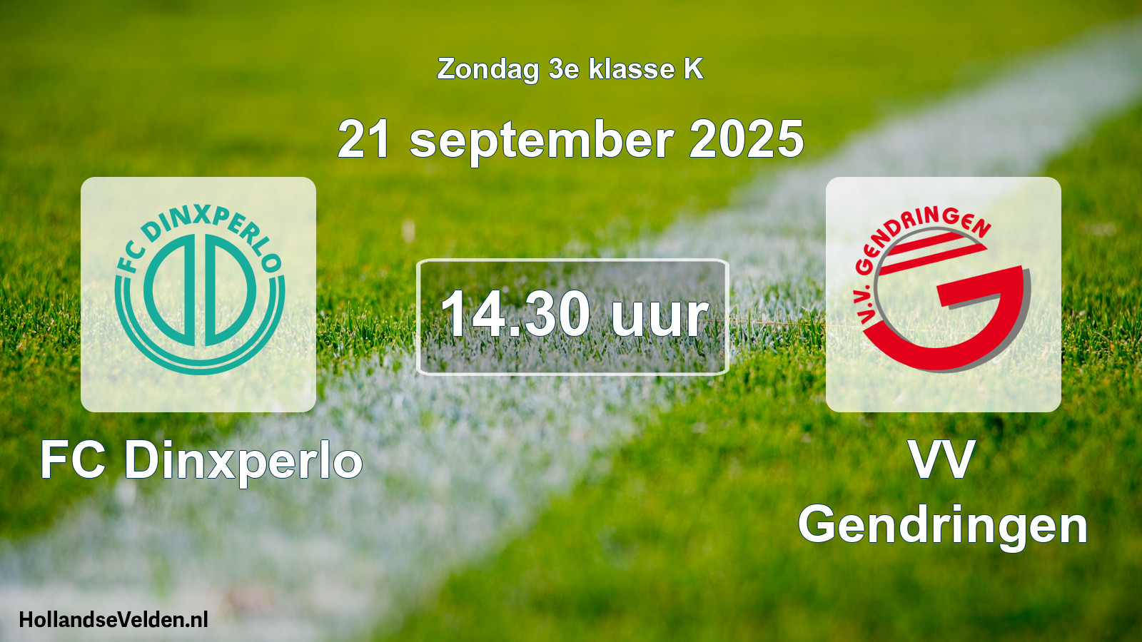 Scheduled Match: FC Dinxperlo - VV Gendringen (21 September 2025)