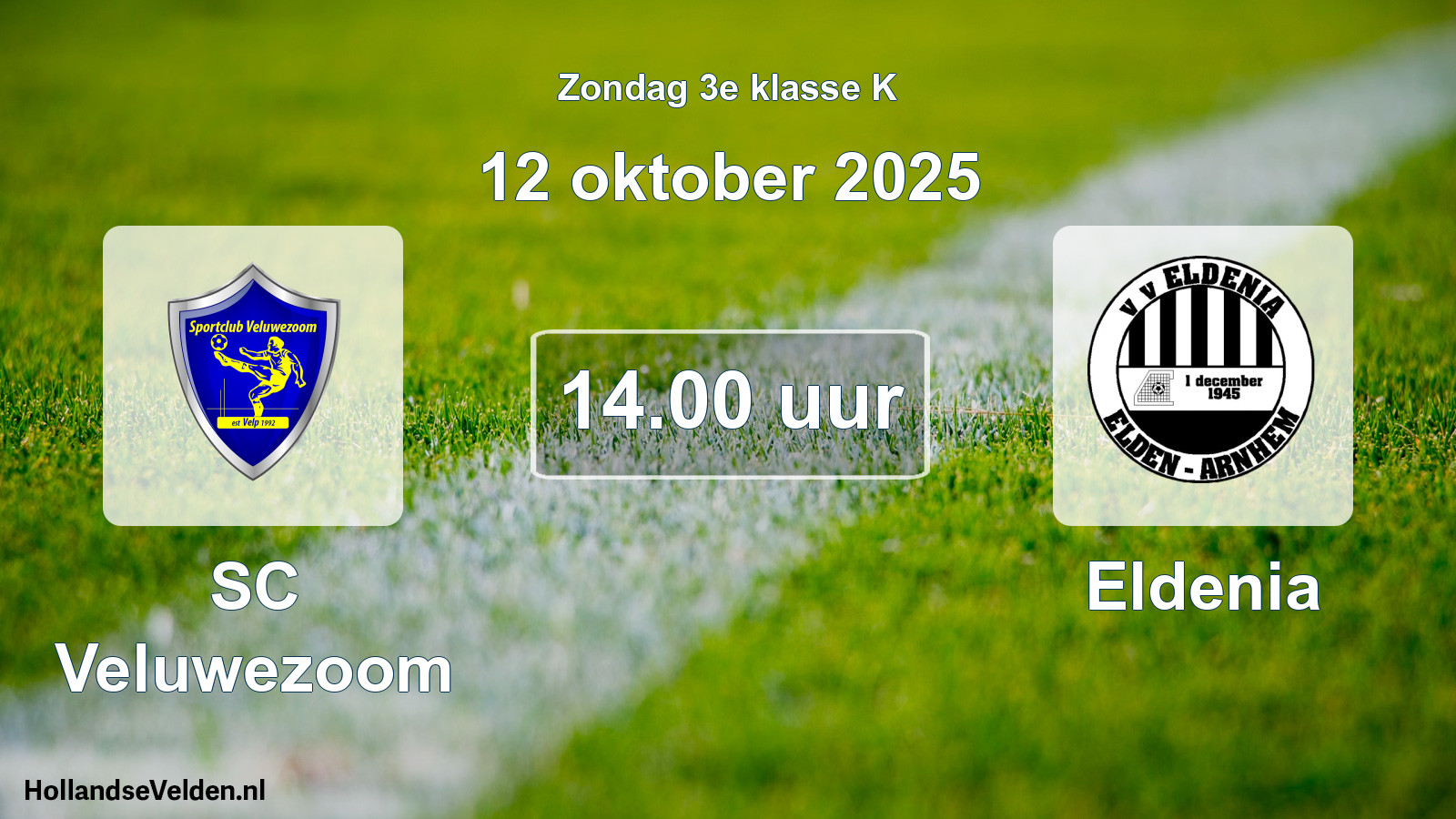 Scheduled Match: SC Veluwezoom - Eldenia (12 October 2025)