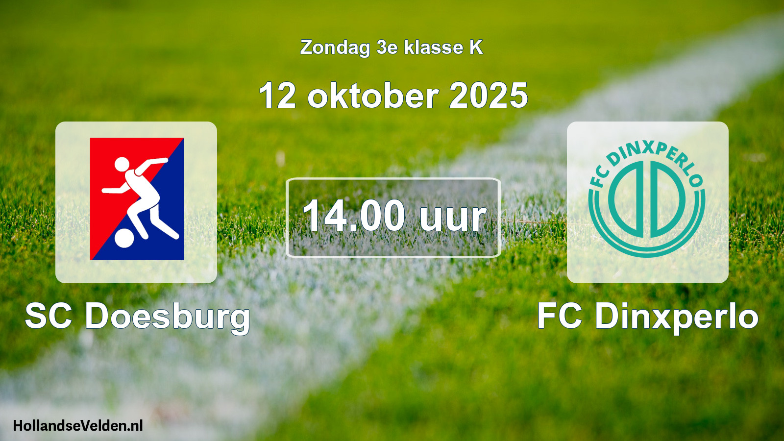 Geplande wedstrijd: SC Doesburg - FC Dinxperlo (12 oktober 2025)