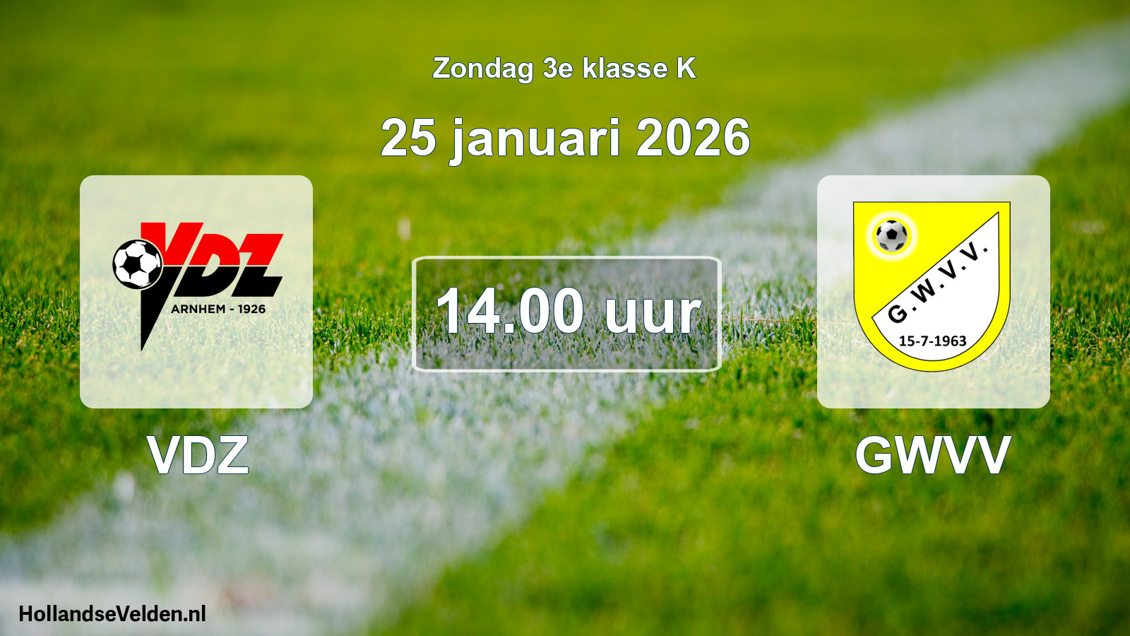 Scheduled Match: VDZ - GWVV (25 January 2026)