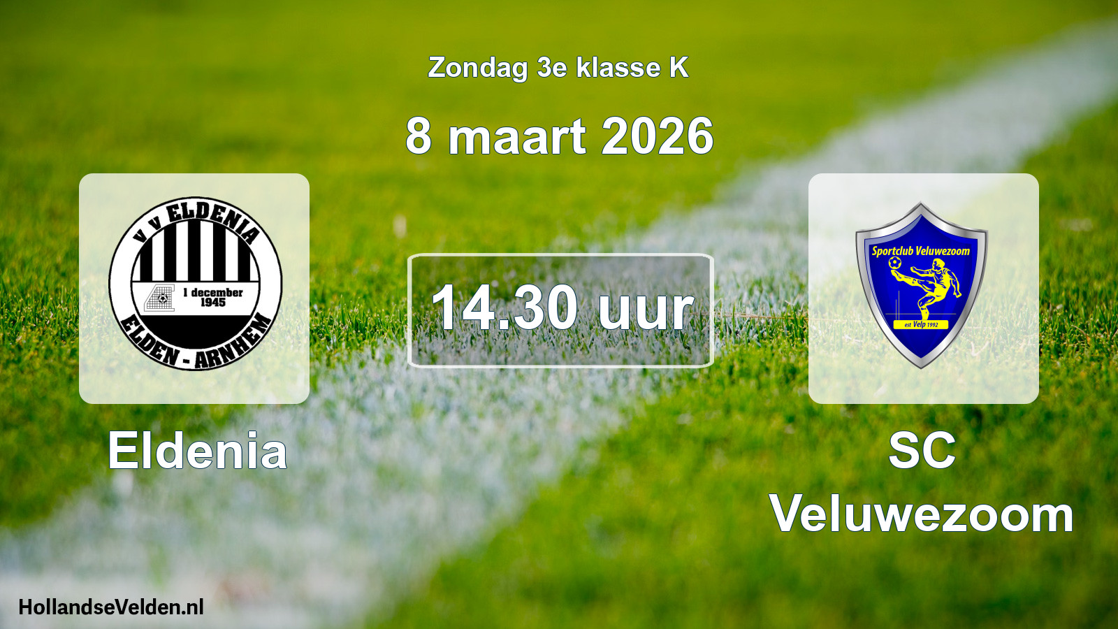 Geplande wedstrijd: Eldenia - SC Veluwezoom (8 maart 2026)