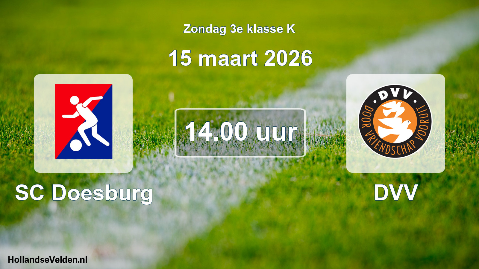 Scheduled Match: SC Doesburg - DVV (15 March 2026)