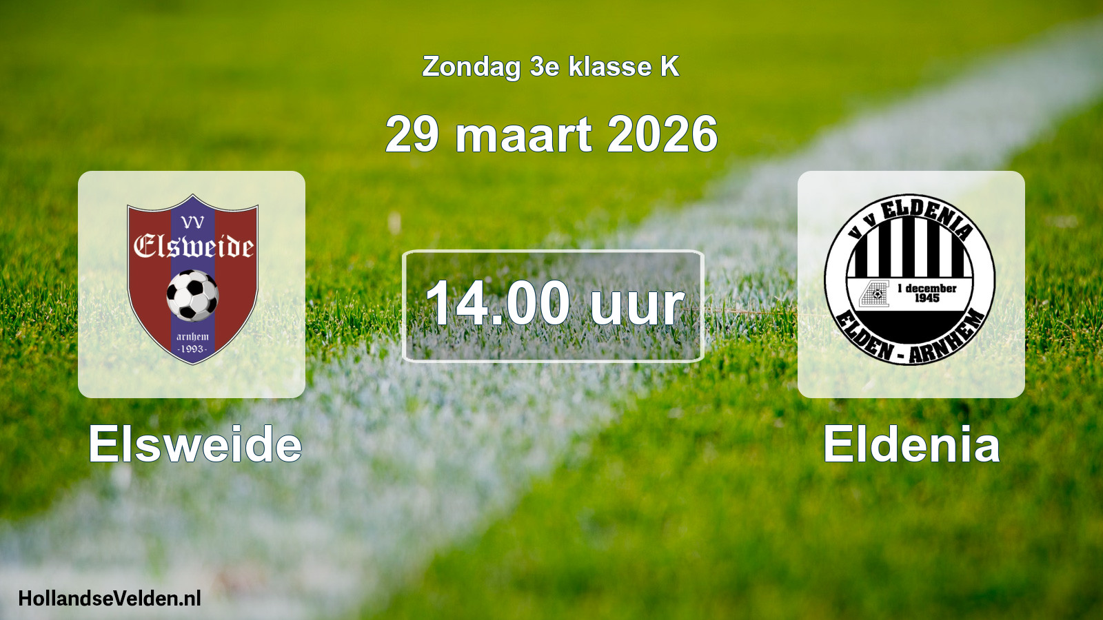 Geplande wedstrijd: Elsweide - Eldenia (29 maart 2026)