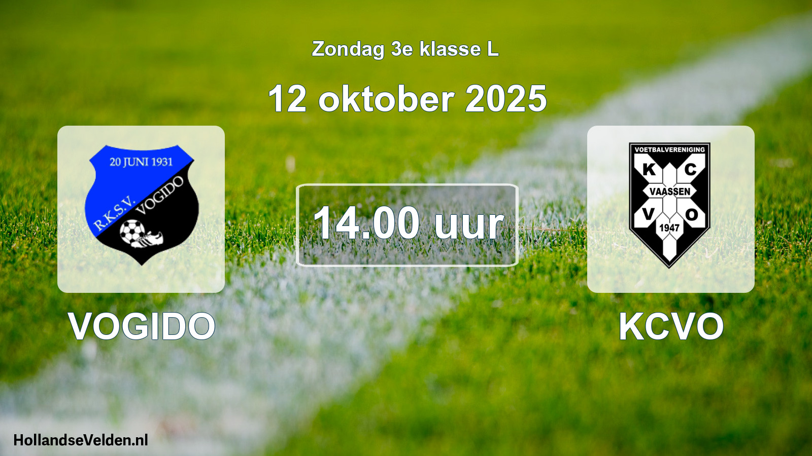 Geplande wedstrijd: VOGIDO - KCVO (12 oktober 2025)