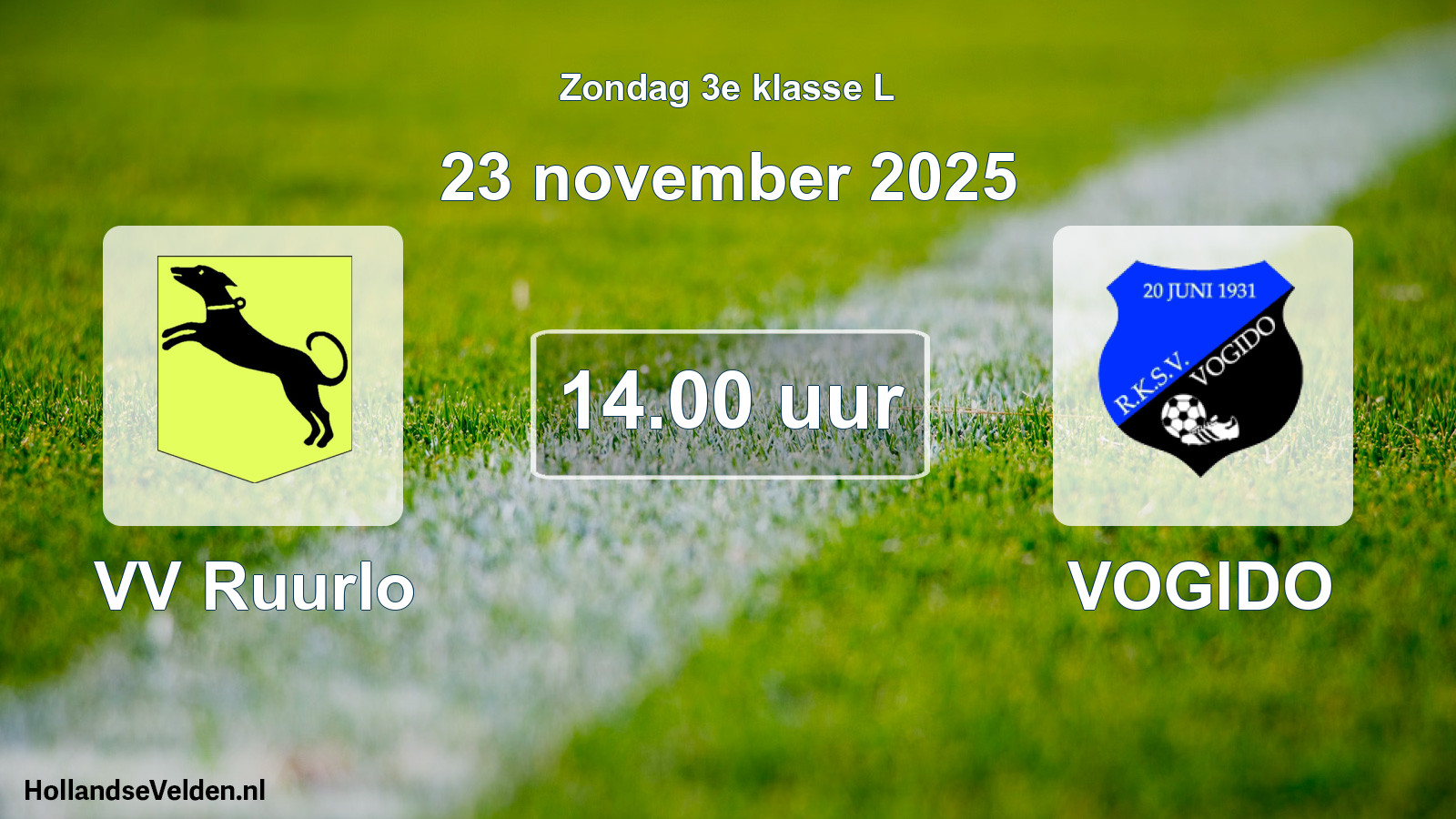 Scheduled Match: VV Ruurlo - VOGIDO (23 November 2025)
