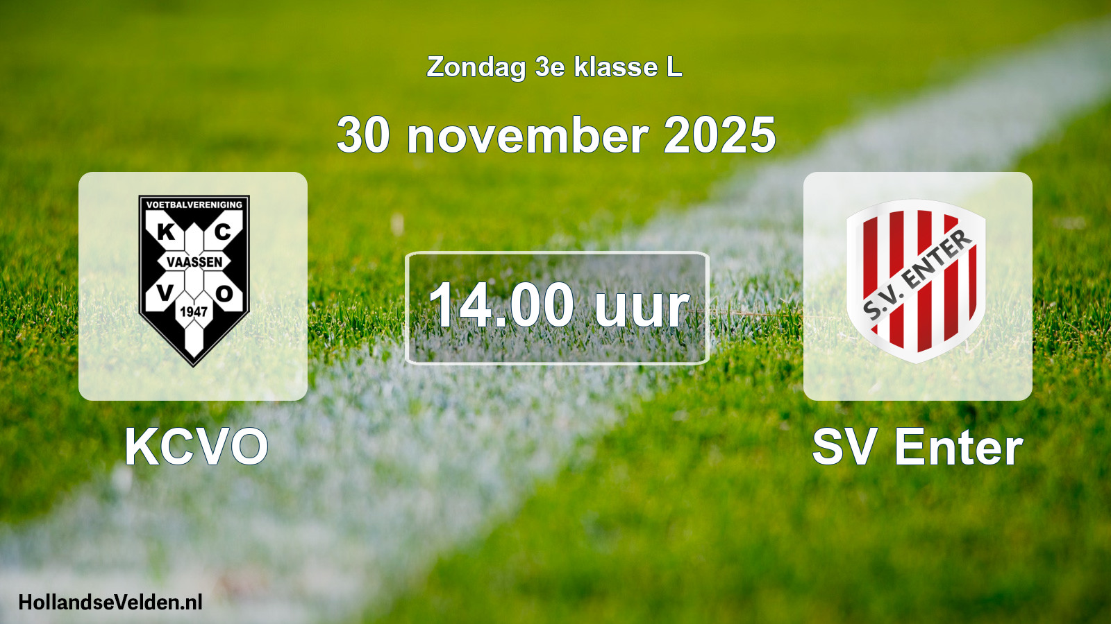 Scheduled Match: KCVO - SV Enter (30 November 2025)