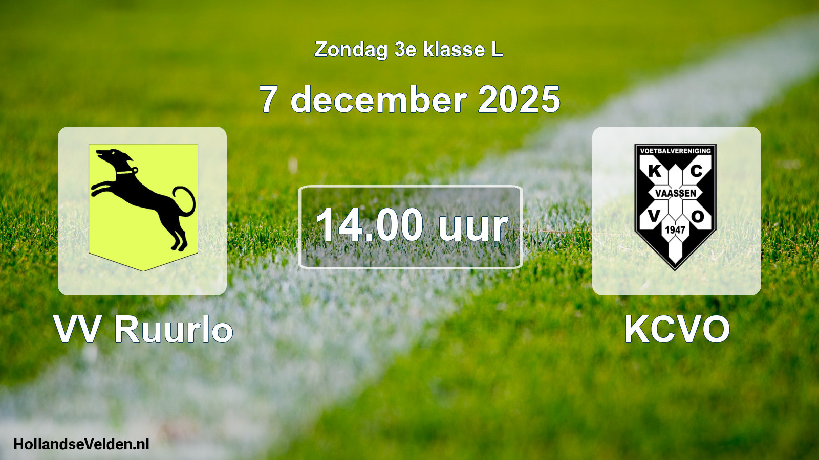 Scheduled Match: VV Ruurlo - KCVO (7 December 2025)