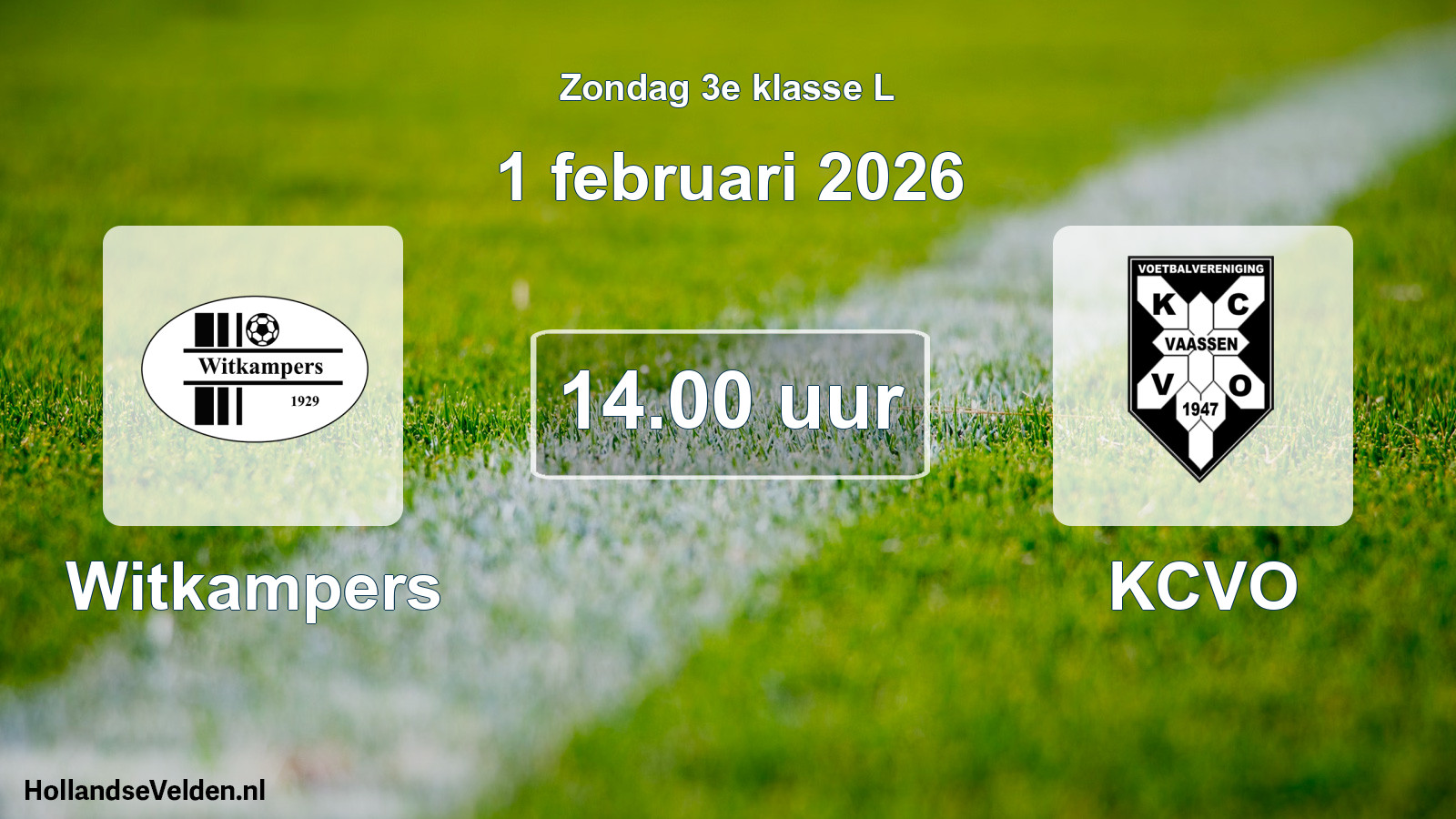 Scheduled Match: Witkampers - KCVO (1 February 2026)
