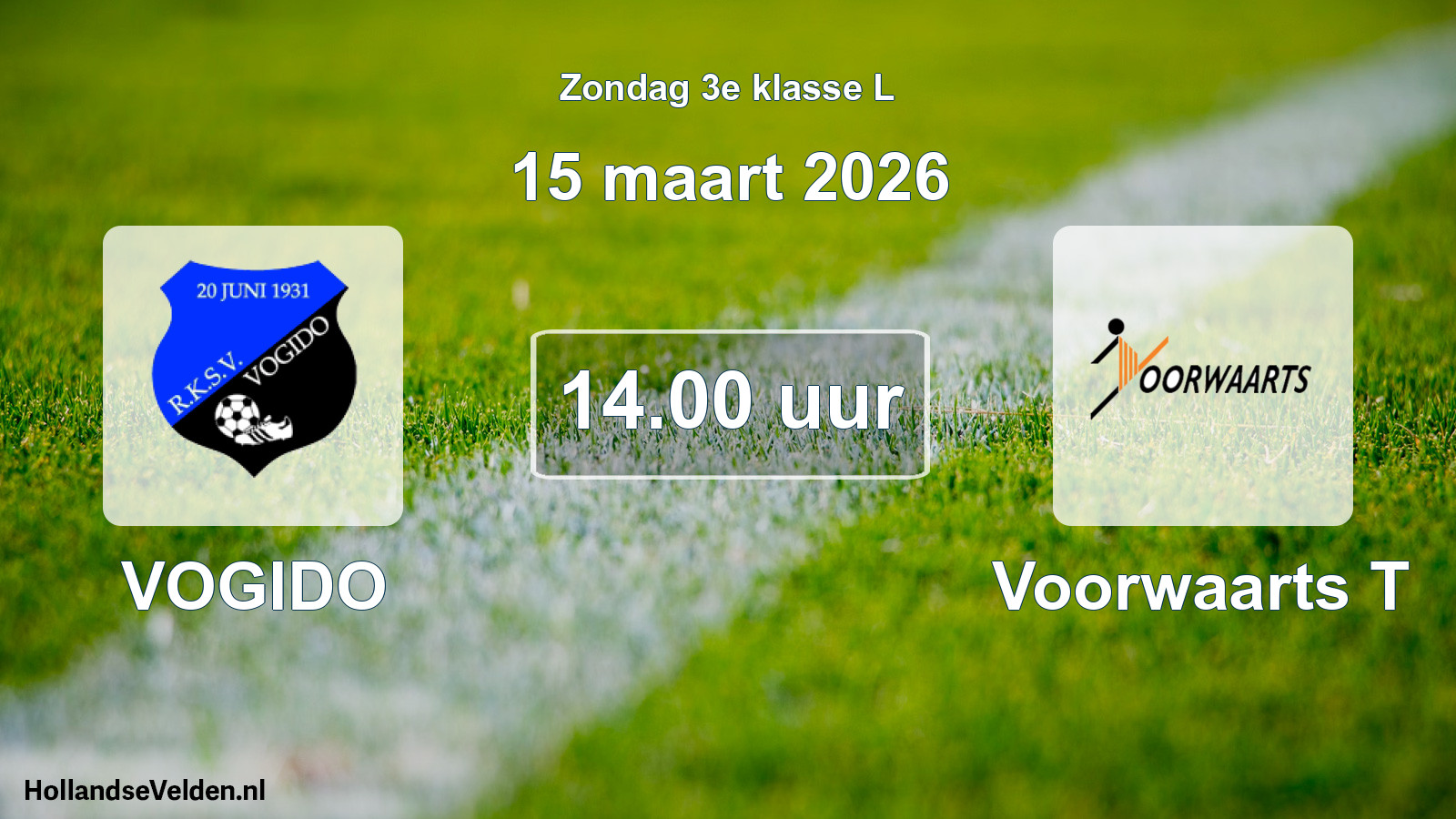 Scheduled Match: VOGIDO - Voorwaarts T (15 March 2026)