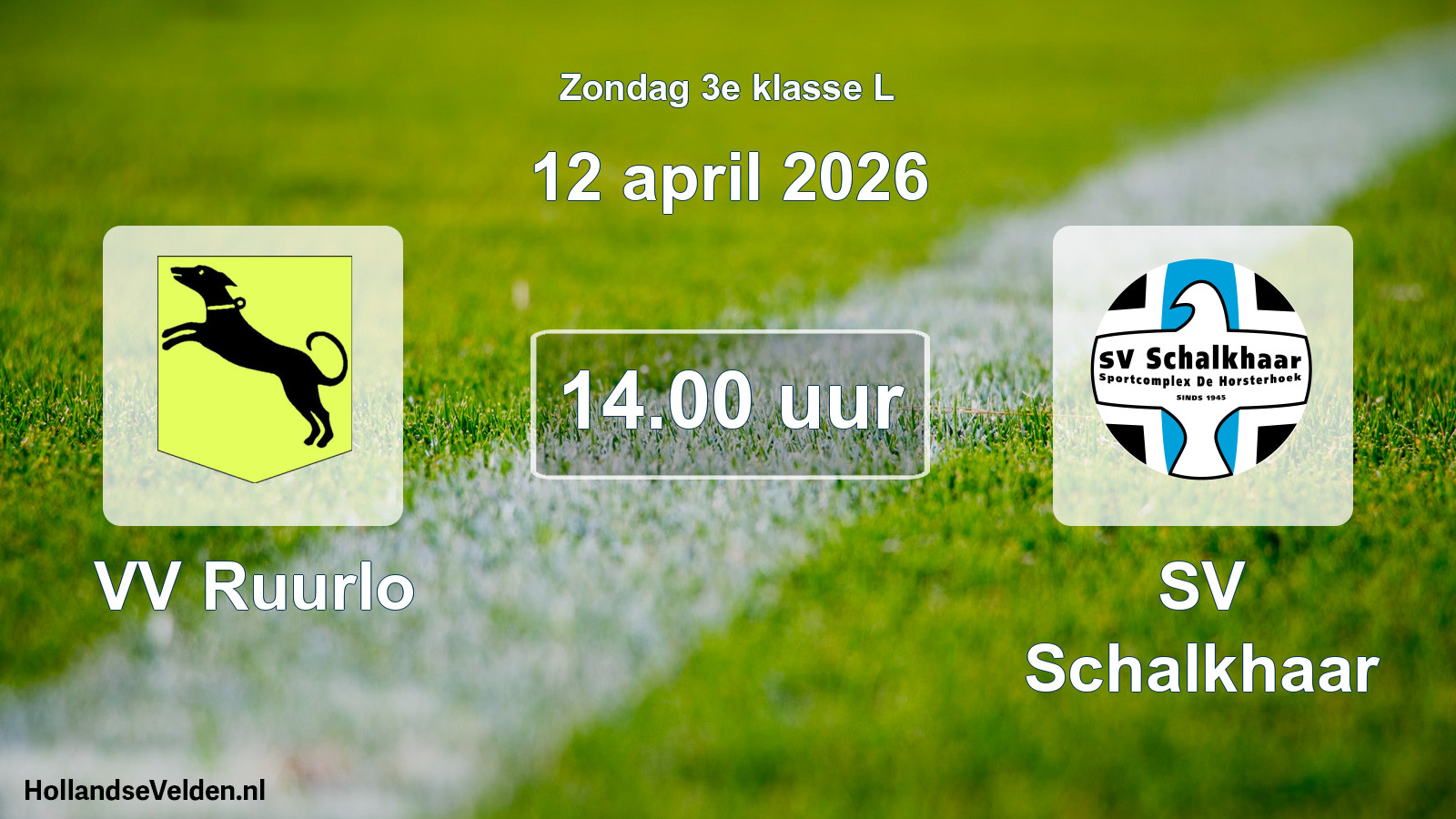 Scheduled Match: VV Ruurlo - SV Schalkhaar (12 April 2026)