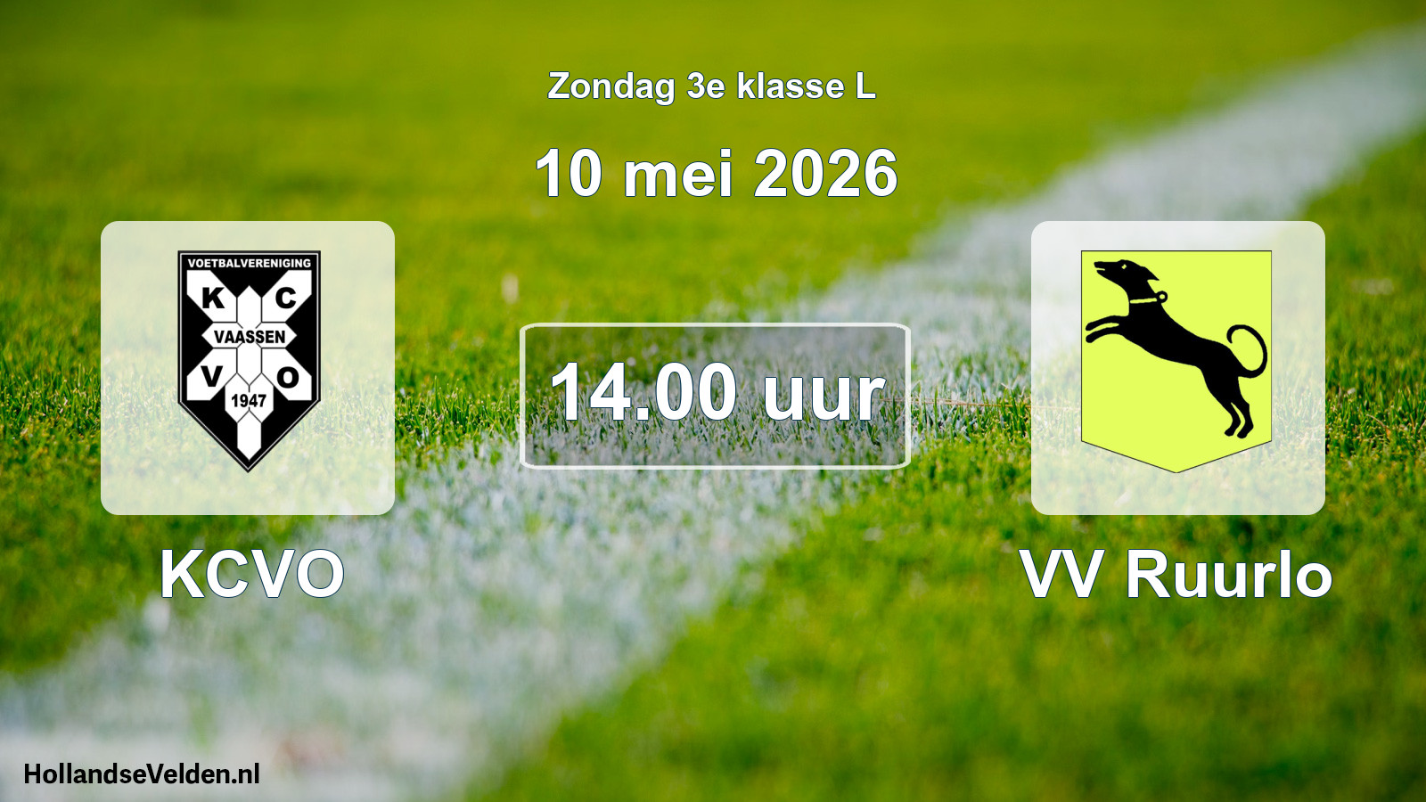 Scheduled Match: KCVO - VV Ruurlo (10 May 2026)