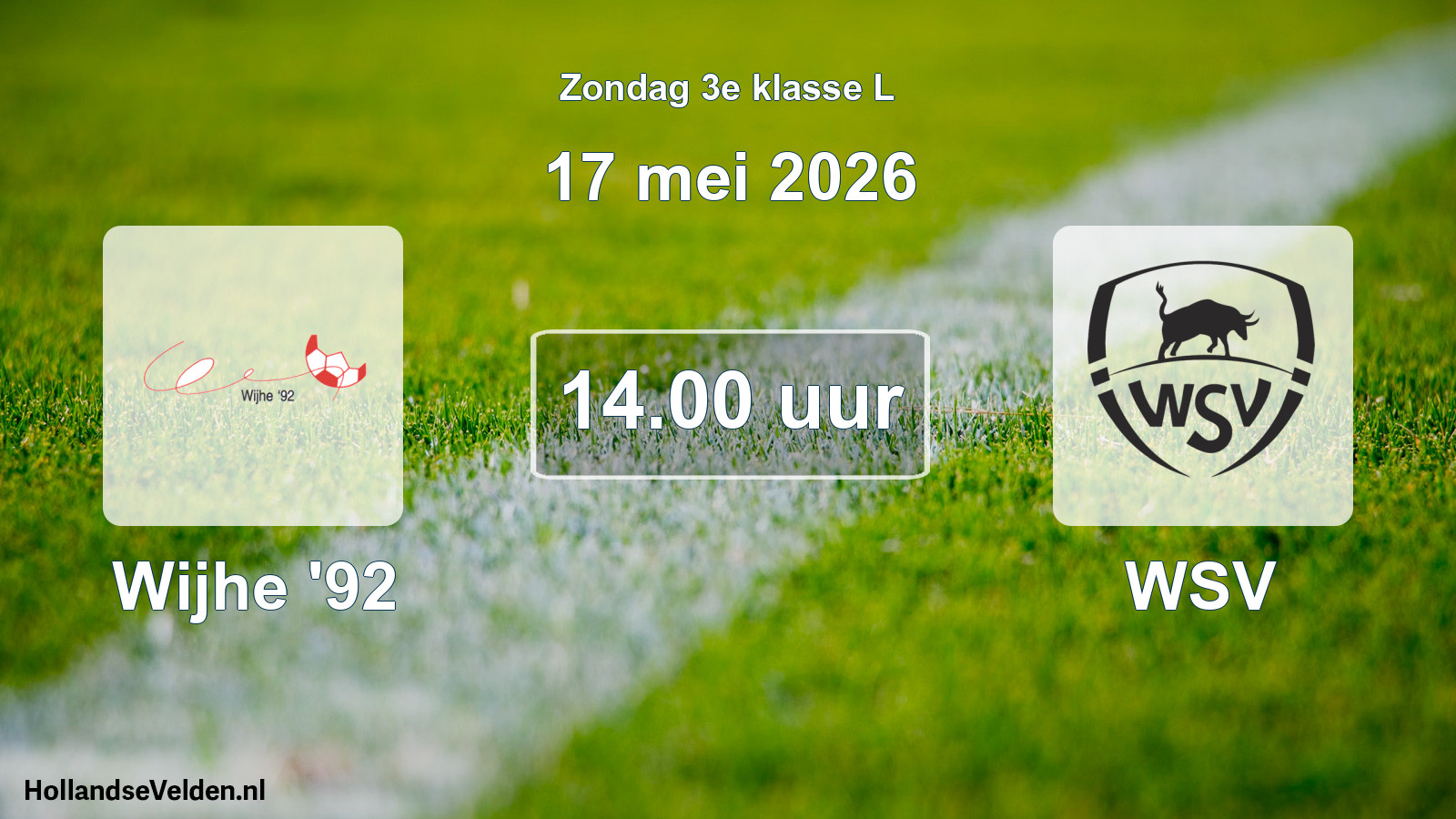 Scheduled Match: Wijhe '92 - WSV (17 May 2026)